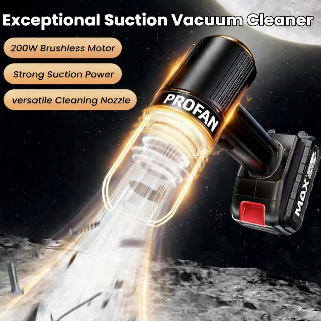 PROFAN™ 21000 Pa Suction Power 4 in 1 Rechargeable 6000mAh Cordless Vacuum Cleaner & Blower
