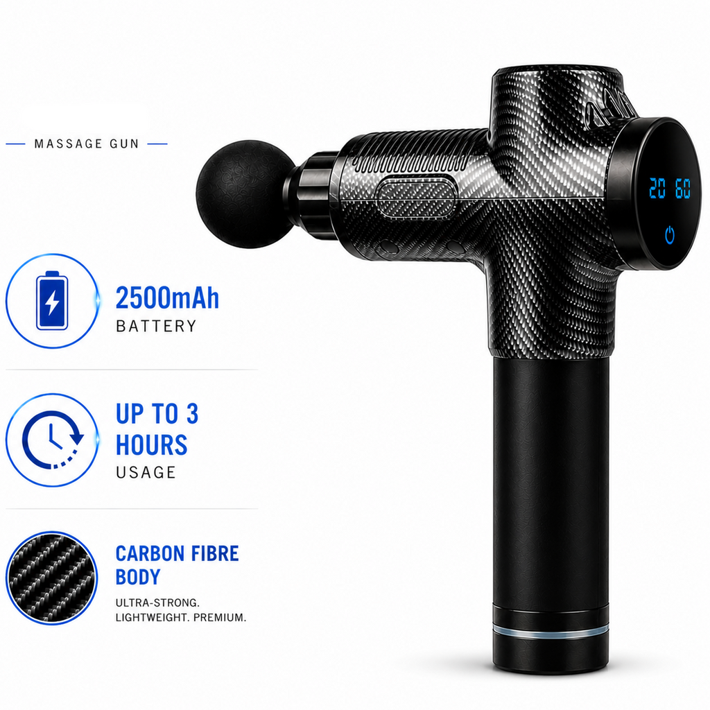PROFAN™ X1 PRO Deep Tissue Carbon Fibre Massage Gun with High Power Muscle Recovery